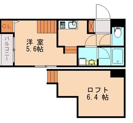 唐の原駅 徒歩6分 1階の物件間取画像